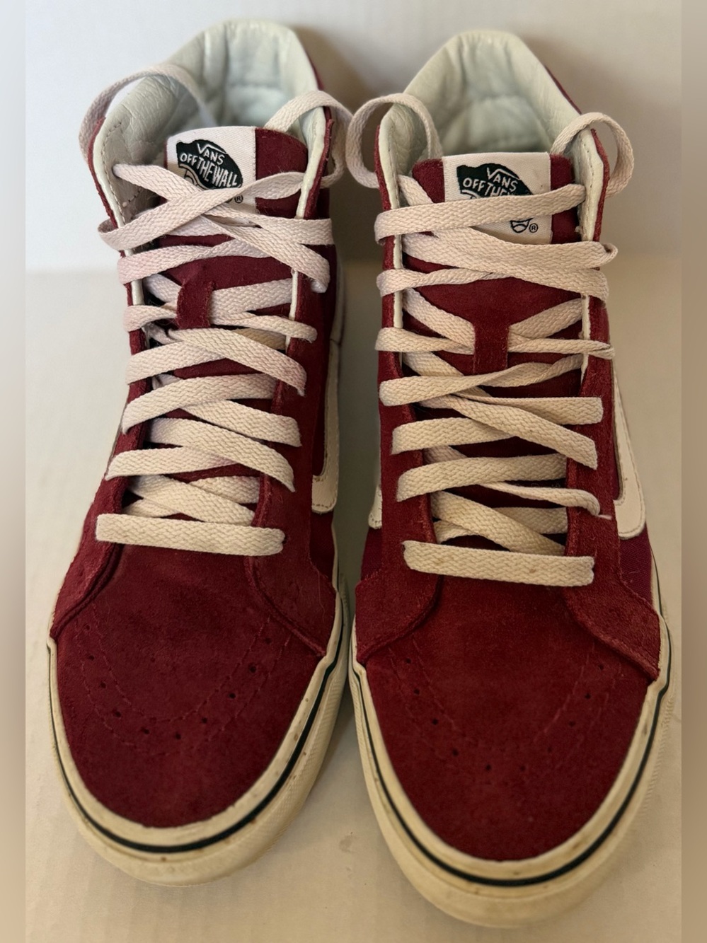 Vans Sk8-Hi Burgundy Suede High Top Sneakers Men 4.5 Women 6